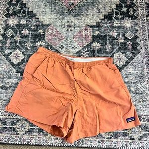 Orange Patagonia shorts